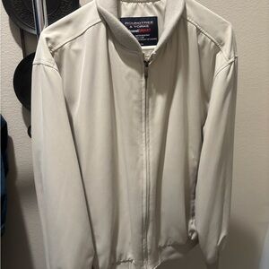 Roundtree & Yorke Men's Light Tan Bomber Jacket